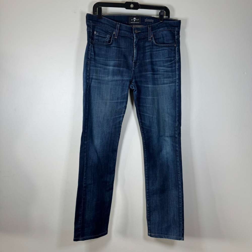 7 For All Mankind Slimmy Dark Blue Skinny Jeans